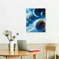 thumbnail image 5 of ZFLMY Planets Blue Sky Space Canvas Wall Art Home Decor 12x16 16x20in, 5 of 5