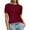 Wine Red, variant on PRETTYGARDEN Women's Short Sleeve Sweaters Spring Crew Neck Knit Work Shirts Business Casual Tops Summer Fashion Clothes