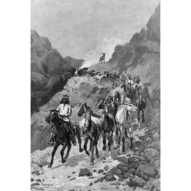 Geronimo And His Band Returning From Raid Rolled Canvas Art Science Source 18 X 24 Walmart Com Walmart Com