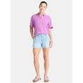 thumbnail image 2 of Time and Tru Women's and Women’s Plus High Rise Denim Utility Shorts, Sizes 0-22, 2 of 5