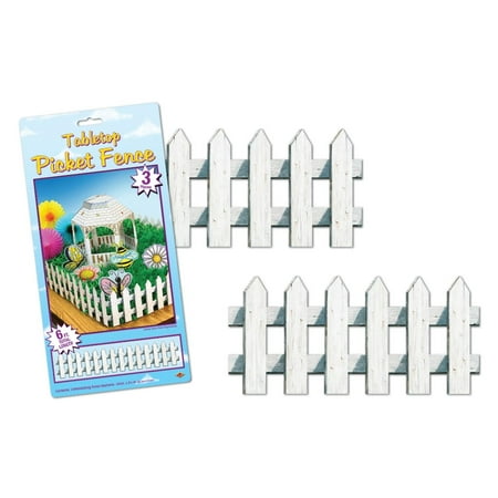Club Pack of 36 White Springtime Tabletop Picket Fence Decorations 24'