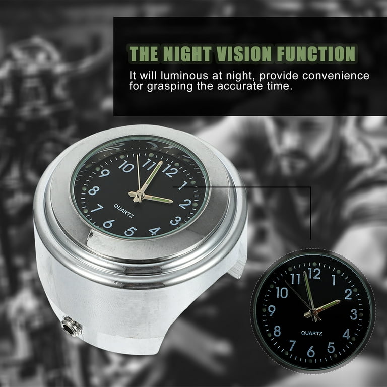 Waterproof Motorcycle Handlebar Mount Clock Cnc Bycicle Handlebar Clock For 7 8 To 1 1 4