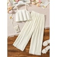 thumbnail image 3 of WOYY Big Girls Summer Outfits Sleeveless Ruffle Camisole & Pleated Pants, Sizes 9-10Y, 3 of 4