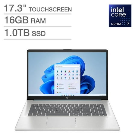 HP 17.3" Touchscreen Laptop - Intel Core Ultra 7 255U - HD  (1600 x 900) - 16GB Memory - 1TB SSD - Windows 11 Home
