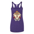 thumbnail image 2 of Wild Bobby Home Is Where You Hang Your Hat Country Eagle Pop Culture Women Tri-Blend Racerback Tank Top, Purple Rush, Medium, 2 of 6