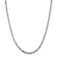 thumbnail image 1 of Collier Pendentif Chaîne Byzantine en Argent Sterling 925 4,25mm, 1 of 9