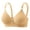 Beige, variant on Womens Bra Push Up Lace Bralette Wireless Comfortable Sleep Bra Adjustable Straps for Daily Wear 38-46B/C/D Black White Beige 2 Pack