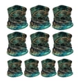 thumbnail image 1 of WIRESTER Set of 10pcs Bandana Seamless Tube Mask, Headwear, Scarf for Wear Face Coverings, Running, Cycling, Fishing, UV Protection - Teal Bohemian Flowers Compass, 1 of 6