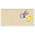 thumbnail image 2 of PinPix 36x18 Custom Cork Bulletin Board Diamond Modern Pattern Beige Poster Board Has a Fabric Style Canvas Finish, Framed in Diamond Modern Pattern Beige, by ArtToFrames (PinPix-1800), 2 of 5