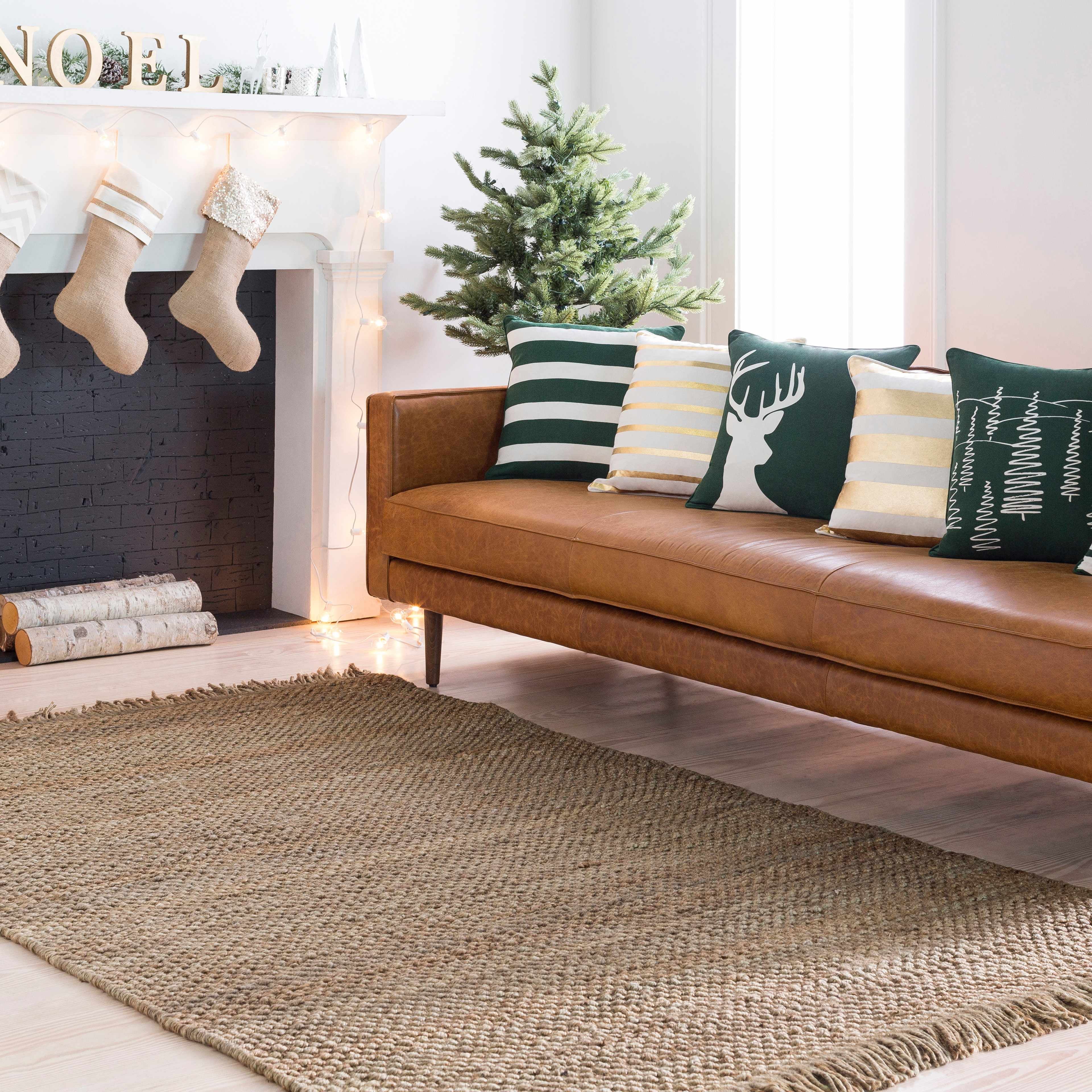 Hauteloom Hovland Jute Hallway, Kitchen Runner Rug - Traditional, Transitional - Beige - 2'3" x 10'