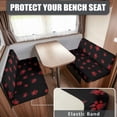 thumbnail image 2 of Yuyamidu Red Dog Paw RV Dinette Cushion Covers Booth Set Stretchy Camper Cushion Covers Soft Couch Cover for RV Camper Sofa Comfy Loveseat Slipcovers for Travel Trailer Couch, 2 of 7
