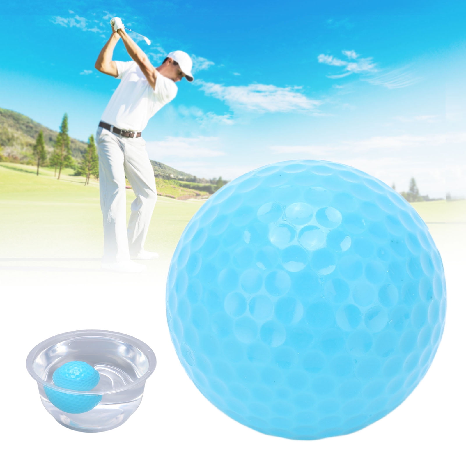 ESTINK 2 Layers Floating Golf Ball, Cold Resistance Durable Float Water