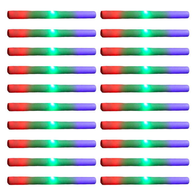 Maytalsory 20piece With 3 And Glow between modes Packs 20piece Colorful Party Neon Foam Glow Sticks Up Insulating And Children Light Sticks