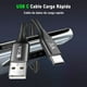 thumbnail image 2 of Cable Tipo C 2m Usb C A Usb A 3a Cable Carga Rapida 1Hora Color Negro, 2 of 6