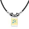 thumbnail image 1 of estructura molecular collar a mano colgante de cuerda de cuero Unbranded M, 1 of 3