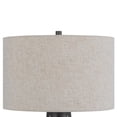 thumbnail image 4 of Tiy 30 Inch Table Lamp, White Hardback Drum Shade, Gray Iron Cone Base, 4 of 8