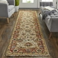 thumbnail image 5 of Feizy Carrington Traditional Oriental, Ivory/Red/Blue, 2'6" x 8' Runner Easy Care Stain Resistant Kid Friendly Vintage Bordered Floor Rug for Living room Bedroom, 5 of 7