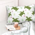 thumbnail image 4 of KLL Cute Turtle Pillow Covers Envelope Closure,Super Soft and Cozy Fuzzy Fleece Pillow Case Cover (No pillow core）, 4 of 5