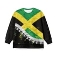 thumbnail image 4 of Xoenoiee Jamaica Flag Camo Music Note Print Girls Oversized Sweatshirt Drop Shoulder Long Sleeve Crewneck Pullover, Loose Fit Casual Fall Top Y2K Winter Outfits, 5-6 Years, 4 of 7