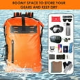 thumbnail image 2 of Dsseng Sac à Dos Étanche 30L Sac à Dos Flottant Rouleau Robuste Bleu pour Kayak Camping Randonnée Surf, 2 of 14