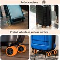 thumbnail image 4 of 4 Pcs Housse de protection en silicone pour Roue de Valise, Housse de Roulettes de Chariot, Réduction de Bruit Silencieuse, absorption des Chocs Violet, 4 of 6