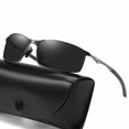 thumbnail image 3 of Rectangular Polarized Sunglasses Men Lightweight Outdoor Casual Glasses UV400, 3 of 10