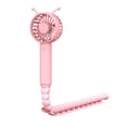 thumbnail image 1 of Ventilador portátil USB Ventilador de enfriamiento flexible de verano Viajes de verano Gadget de enfriamiento para interiores y exteriores, Rosa Monstrate HA6929-02B, 1 of 6