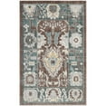 thumbnail image 5 of SAFAVIEH Valencia Estelle Floral Bordered Polyester Area Rug, Chocolate/Alpine, 5' x 8', 5 of 7