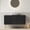48''Gray Stone Vessel, variant on LHSHID 48"Freestanding Black Plywood Cabinet with 3 Drawers and 2 Doors,Black Sintered Stone Top,NO Basin,NO Faucet and Sink Cover