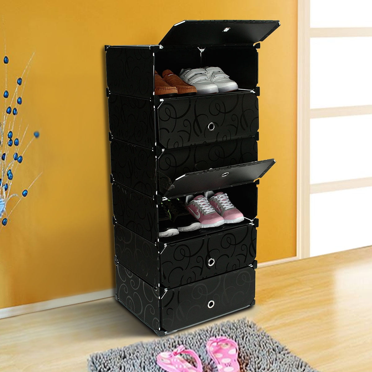 6 Layer Portable Shoe Rack Shelf Cabinet Storage Closet