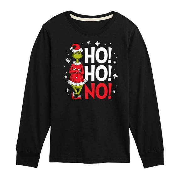 Dr. Seuss The Grinch - Christmas - Ho Ho No - Toddler & Youth Long Sleeve Graphic T-Shirt
