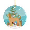 thumbnail image 1 of Carolines Treasures BB2924CO1 Afghan Hound Merry Christmas Tree Ceramic Ornament, 1 of 2