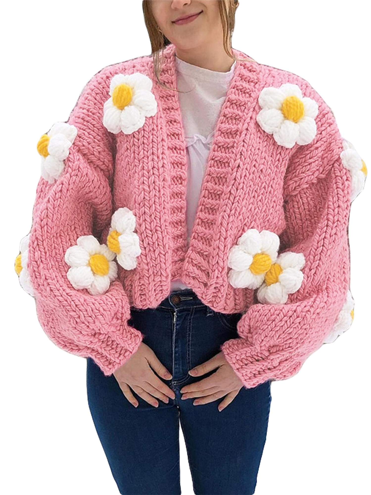 Fashion Knitted Coats Knitwear Clockhouse Knitted Coat pink casual look 