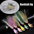 thumbnail image 5 of 3PCS Bucktail Jigs Saltwater Fluck Lures Assorted Jigs Head Fishing Lures, 5 of 7