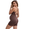 thumbnail image 2 of DARING DIVA Women's Maternity Sleeveless Bodysuit U-Neck Brown, 2 of 6
