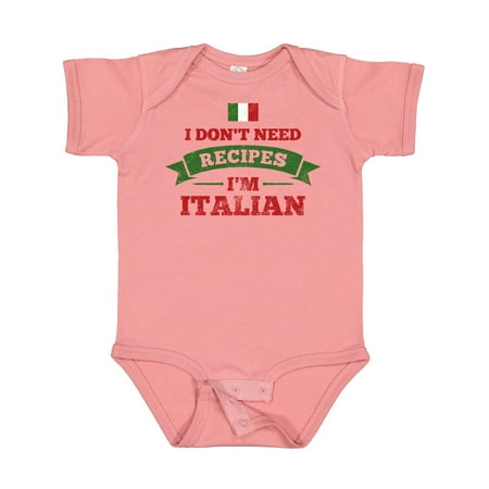 

Inktastic No Recipes I m Italian Boys or Girls Baby Bodysuit