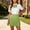 Green, variant on Women's High Waist Mini Pleated Skirt, Wrinkle Resistant Woven Fabric, Built-In Liner, Swing Hem for Campus Gatherings White XS