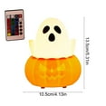 thumbnail image 3 of WEGFTDUOP Halloween Decor USB Charging Halloween Decorative Light Pumpkin Ghost Silicone Night Light Pat Sensor And Remote Control Dimming Colorful Changing Atmospheres Light Indoor Ornaments, 3 of 6