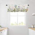 thumbnail image 4 of Spring Summer Leaf Wildflower Kitchen Curtains Valances for Windows Sage Green Leaves Rod Pocket Window Valance Farmhouse Toppers Curtain 54x18 Inch for Bedroom Bathroom Living Room Decor, 4 of 6