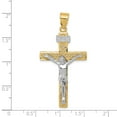 thumbnail image 3 of Real 14kt Two-tone INRI Crucifix Pendant; for Adults and Teens; for Women and Men, 3 of 4