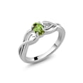 thumbnail image 2 of Peridot Ring Oval Cut Ring Engagement Ring 925 Sterling Silver Ring Gift for him, 2 of 5