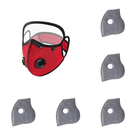 Woodworking Respiratory Protection Mask, Reusable 5-Layer Carbon Filter with Adjustable Anti-UV Goggles, Packed with 10 Extra Filters