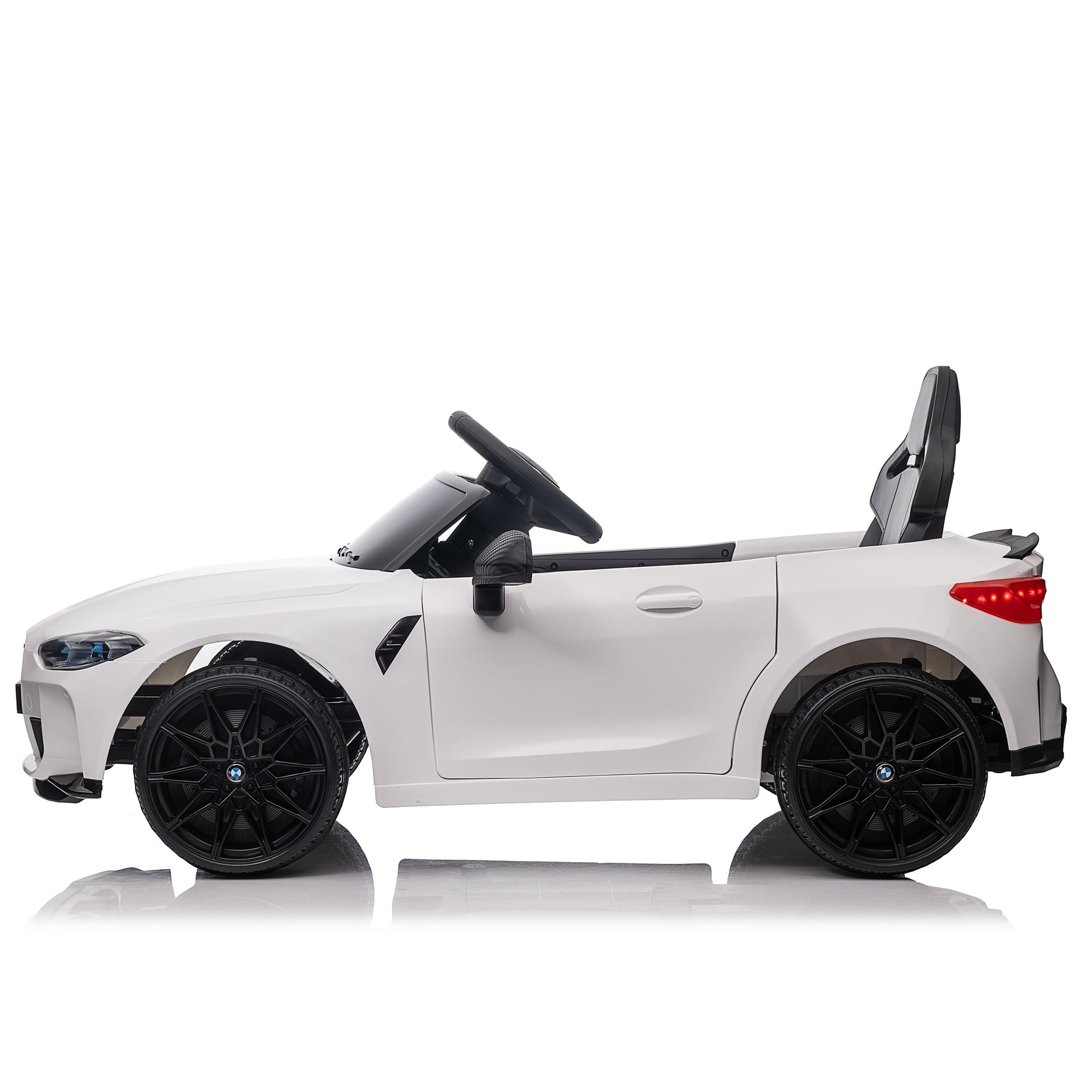 12V Electric Car for Kids, Officially Licensed BMW M4 Ride On Car with Remote Control, 3 Speeds, LED Lights, Battery Powered Cars for Kids, Ride On Toys for Boys & Girls, White