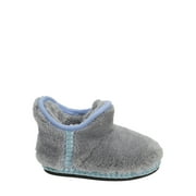 DF by Dearfoams Girls' Pile Bootie with Trim Slippers
