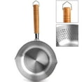 thumbnail image 3 of Stainless Steel Saucepan with Glass Lid, 2 Quart Yukihira Sauce Pan with Wood Handle, Traditional Japanese Snow Pan Pot with Two Side Spouts for Cooking, Noodles, Soups, Hot Milk, 8", 3 of 9