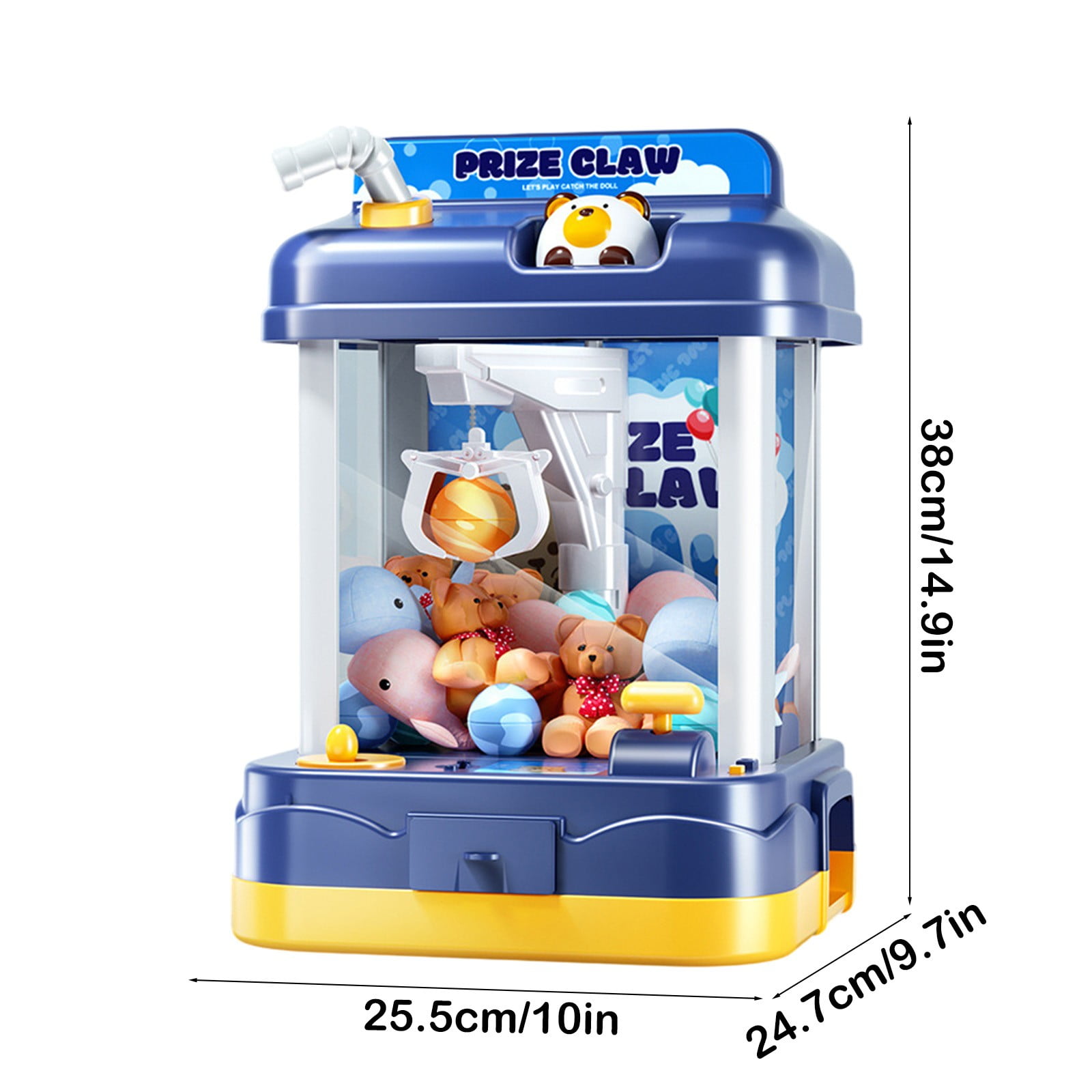 Claw Machine for Kids,Toy Glowing Arcade Game with LED Lights & Sound, Mini Vending Machines Candy Grabber Prize Dispenser Home Party Christmas Birthday Gifts