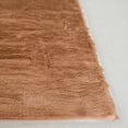 thumbnail image 4 of Safavieh Faux Rabbit Fur Davin Solid Machine Washable Slip Resistant Area Rug, Brown, 5' x 7', 4 of 12