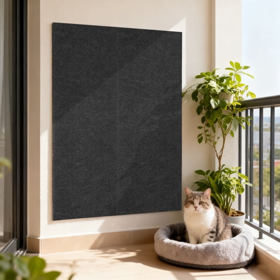 11.8 in. x 39.4 in. Cat Scratch Wall Panel For Wall, Sofa, Gray, 4 Pack