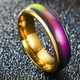 thumbnail image 2 of Anillo de humor que cambia de color sensible a la temperatura de acero inoxidable de 4 mm, 2 of 2