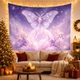 thumbnail image 3 of Lavender Luna Moth & Moon Phases in Lilac Clouds, Mystical Fantasy for Celestial Decor Enthusiasts, Ethereal Nature Art, Halloween Gift Tapestry Wall Hanging for Bedroom and Living Room, 3 of 7